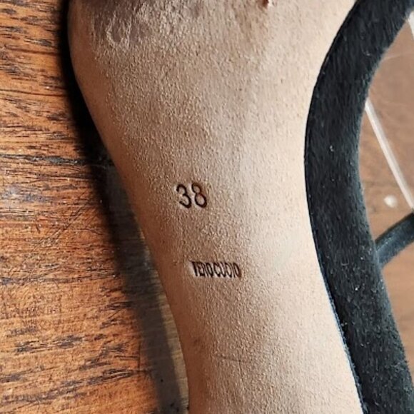 Alexander Wang Strappy Black Suede Stilettos - Picture 8 of 9